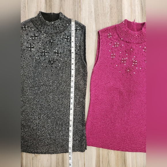 Tanjay sleeveless metallic sequin top bundle size small - Picture 5 of 10